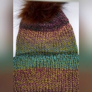 Unworn, Handmade, Knitted Multicolor Beanie